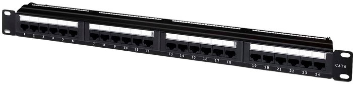 Aisens Patch Panel 24 Puertos RJ45 Cat.6 UTP 19 1U Dual IDC Negro Aisens Patch Panel 24 Puertos RJ45 Cat.6 UTP 19 1U Dual IDC Negro
